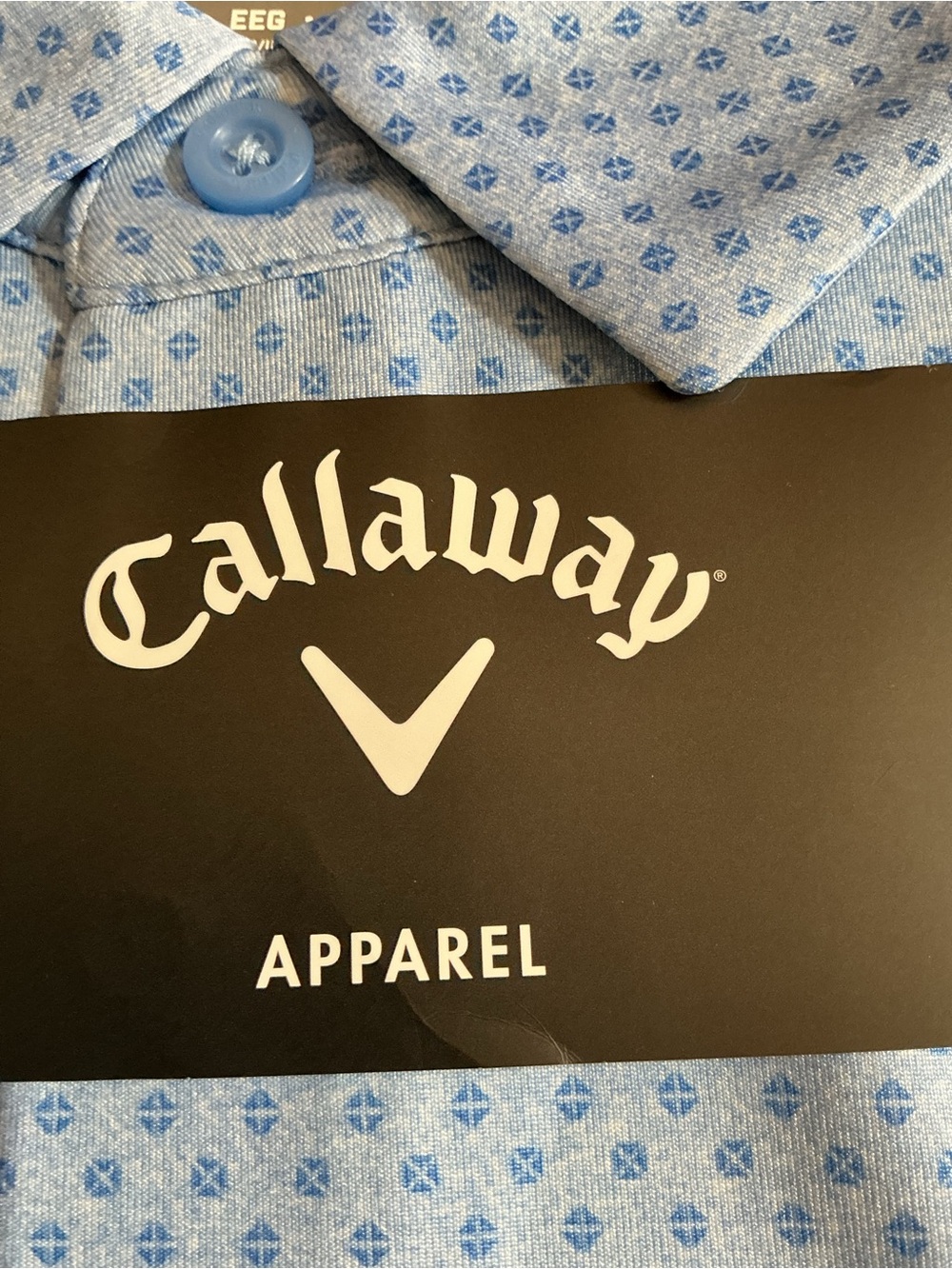 Callaway Light Blue Micro-Pattern Performance Polo - Picture 9 of 16